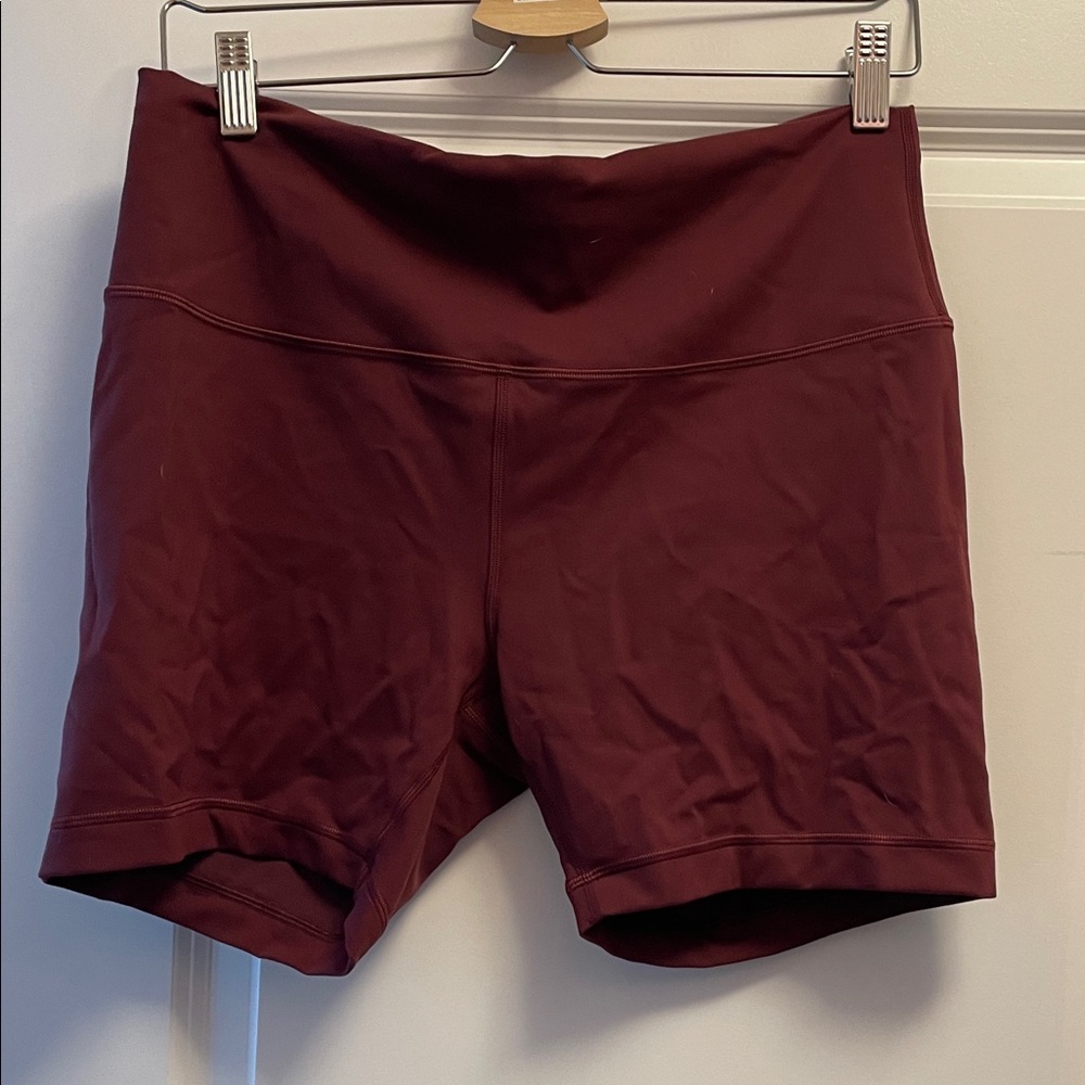 Lululemon Athletica Deep Red Bike Shorts
